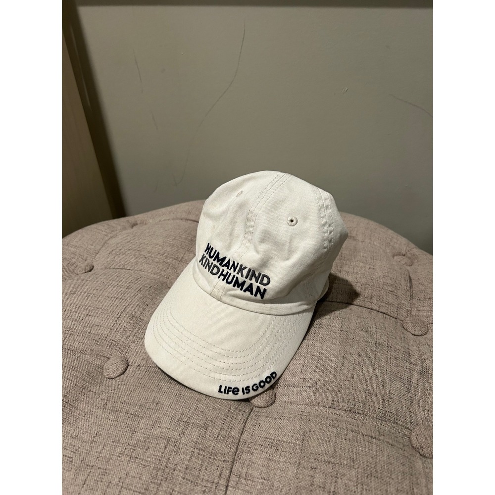 Life is Good Baseball Cap Women's White Embroidered Life is Good"